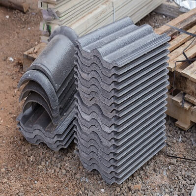 Stacked Concrete Roof Tiles